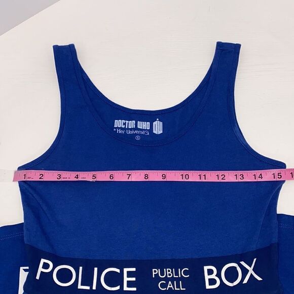 Doctor Who By Her Universe Tardis Police Public Call Box Dress Size Small - Picture 10 of 11